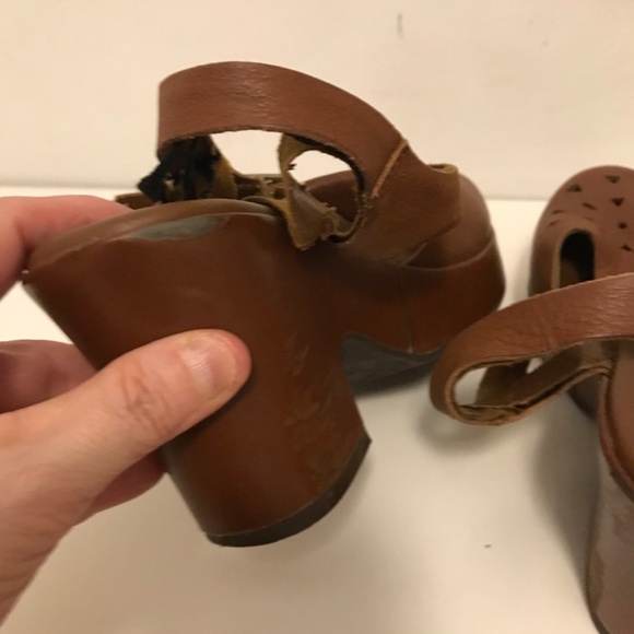 Korks by Kork Ease Brown Leather Platform Sandals size 7 - Picture 8 of 16